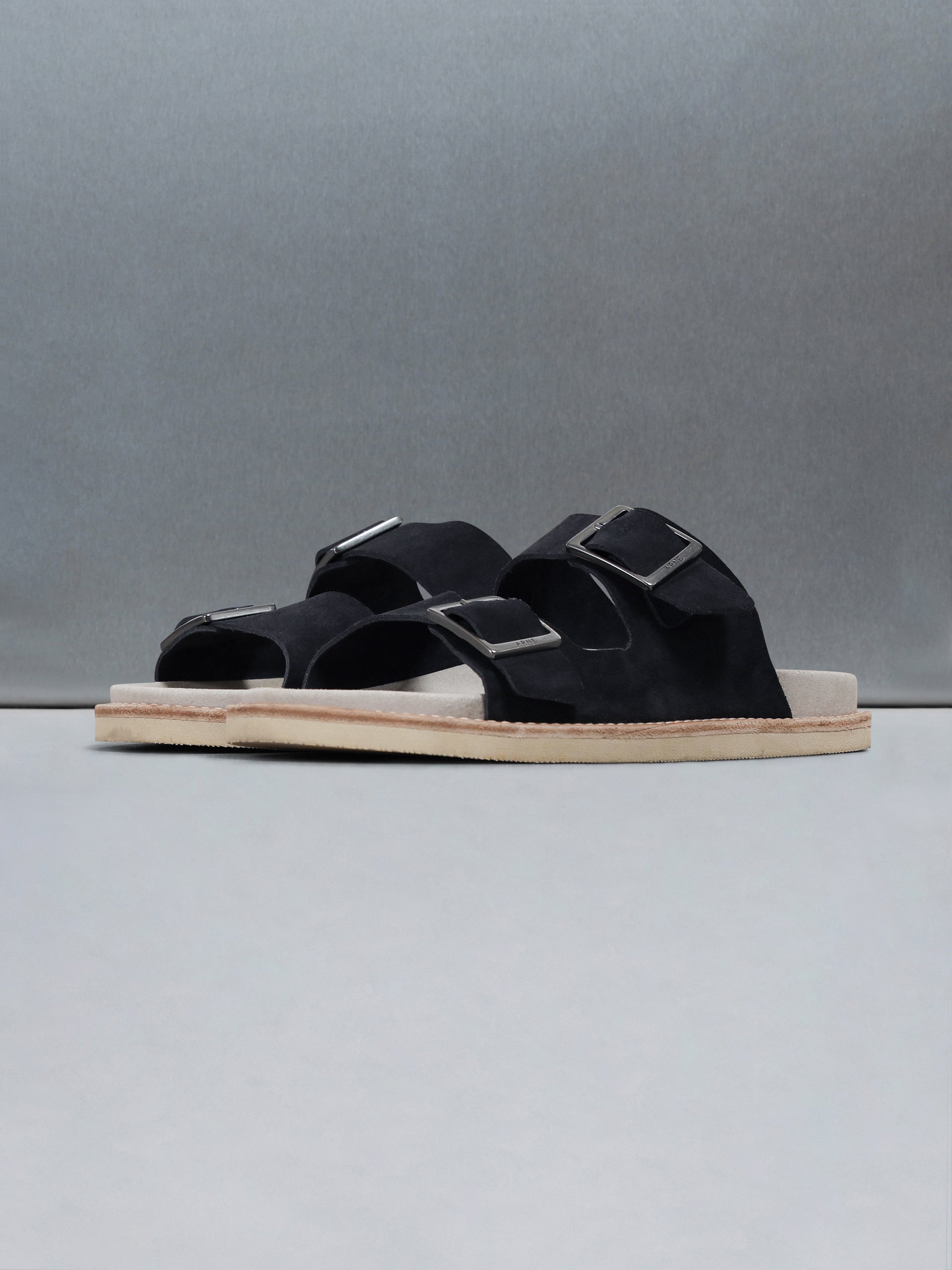 Suede Sandal in Navy